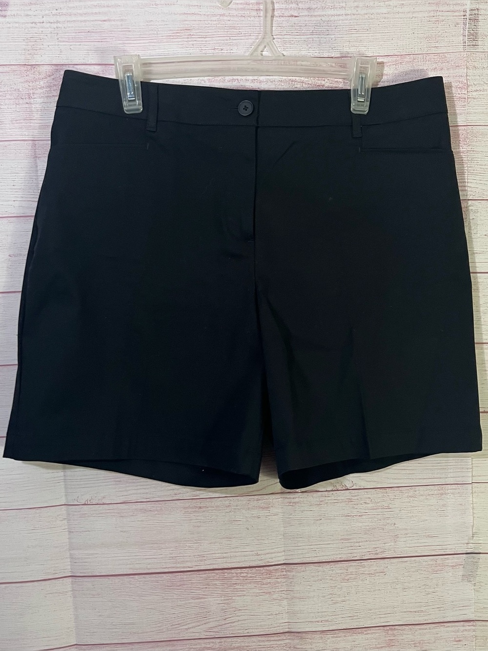 Talbots Black Cotton Chino Shorts Size 12